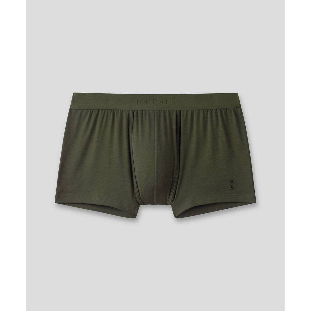NEW RON DORFF men's tone-on-tone elastic waistband boxer briefs in military gree
